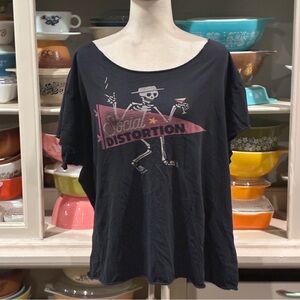 Social Distortion "Skelly" 2017 Spring Tour Distressed Hot Mess Tee - Size Large